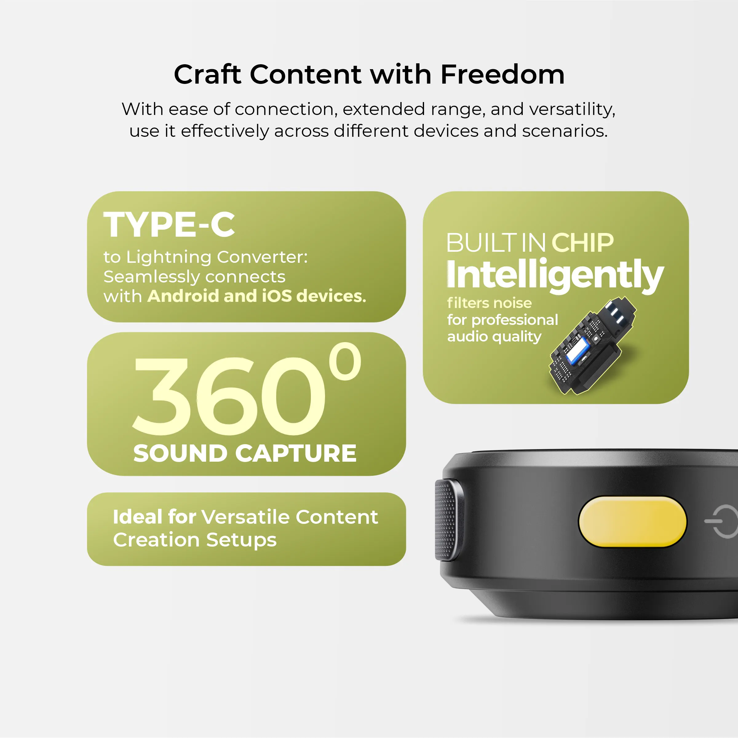 DigiTek Wireless Microphone Type-C | iOS With 2 Mic (DWM-115) view 4